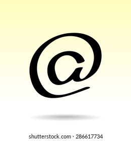 Email sign icon, vector illustration. Flat design style