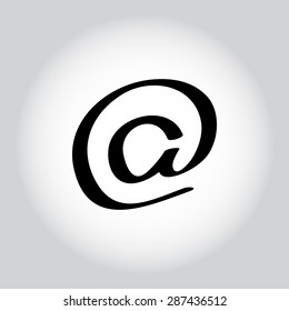 Email sign icon, vector illustration. Flat design style