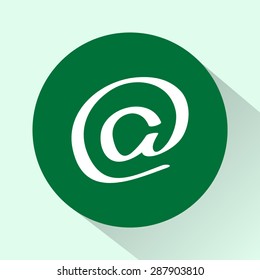 Email sign icon, vector illustration. Flat design style