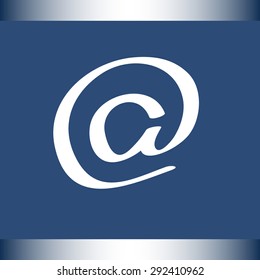 Email sign icon, vector illustration. Flat design style