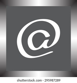 Email sign icon, vector illustration. Flat design style