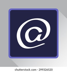 Email sign icon, vector illustration. Flat design style