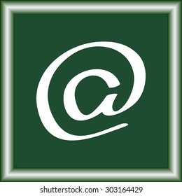 Email sign icon, vector illustration. Flat design style