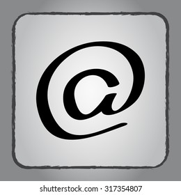 Email sign icon, vector illustration. Flat design style