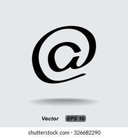 Email sign icon, vector illustration. Flat design style