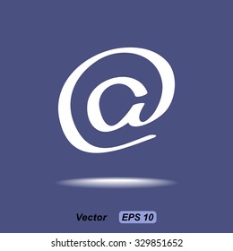 Email sign icon, vector illustration. Flat design style