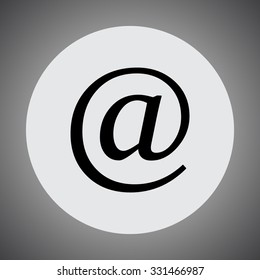 Email sign icon; vector illustration. Flat design style