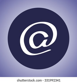 Email sign icon, vector illustration. Flat design style