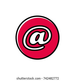 Email sign icon vector illustration
