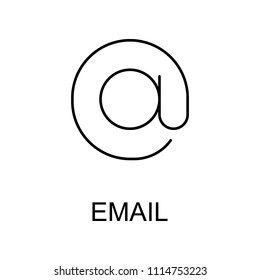 email sign line icon. Element of human resources signs with name for mobile concept and web apps. Thin line email sign line icon can be used for web and mobile on white background