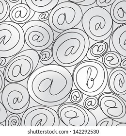 e-mail sign seamless background. email or spam mail  pattern concept.