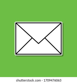 Email sign sticker icon. Simple thin line, outline vector of cv icons for ui and ux, website or mobile application