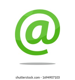 Símbolo de signo de correo electrónico. Ilustración del vector