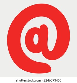 Email sign at symbol vector illustration