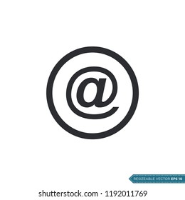 Email Sign, UI / UX Icon Vector Symbol Illustration Design