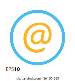 Email sign vector icon for web and mobile