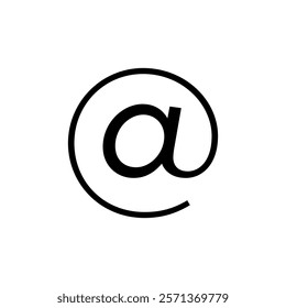 At Email Sign Vector Logo Template