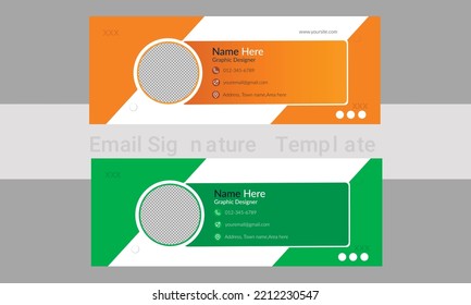 Email Signature Collection In Flat Style