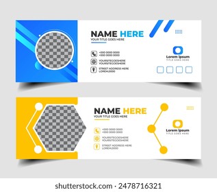 

Email signature corporate Template. Professional  modern   business   signature design.
email footer or  social media banner creative template 
