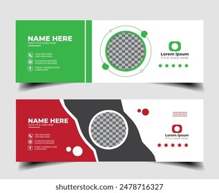 

Email signature corporate Template. Professional  modern   business   signature design.
email footer or  social media banner creative template 

