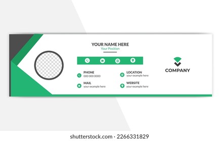 Email Signature Design. Business email signature banner.