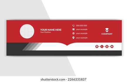 Email Signature Design. Business email signature banner.