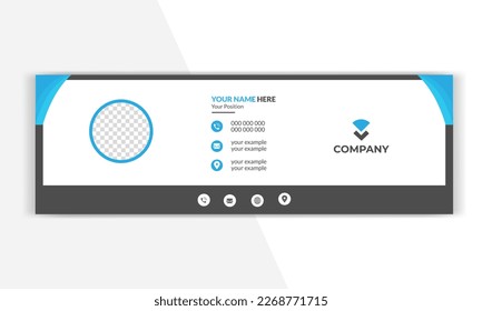 Email Signature Design. Business email signature banner. Creative professional Corporate Email Signature Design template.