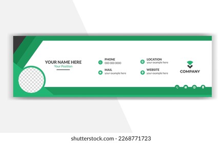 Email Signature Design. Business email signature banner. Creative professional Corporate Email Signature Design template.
