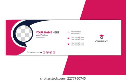 Email Signature Design. Business email signature banner.