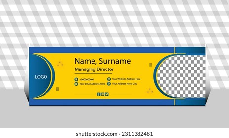 Email signature . email signature design . corporate business email signature template. 