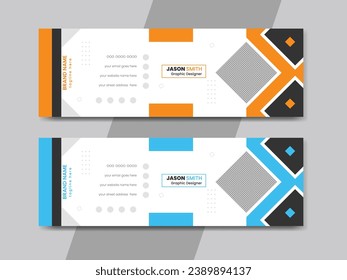 Email signature design. Creative email signature template.