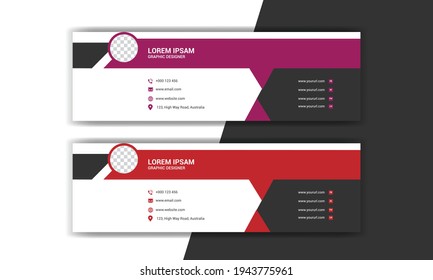 Email signature design | email footer | personal social media cover