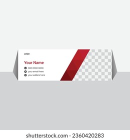 Email signature design or email footer and personal social media cover template