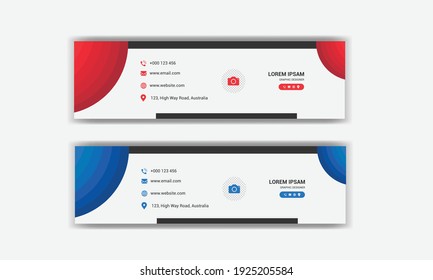 Email signature design layout template