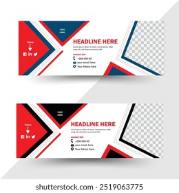 Email Diseño de firma Plantilla de diseño.
