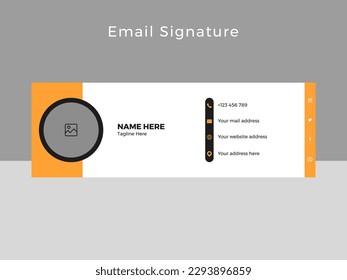 Conception des signatures de messagerie. Modèle De Couverture De Médias Sociaux Personnels.