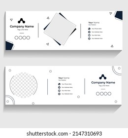  Email signature design professional Facebook banner and personal social media cover or email footer with premium template and premium vector