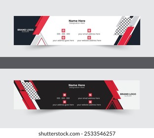 Email signature design set for business or personal use