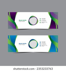 Email Signature Design, Social Media Cover and Web Banner Template