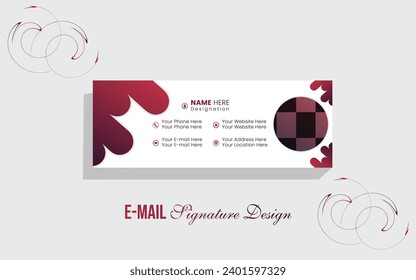 diseño y plantilla de firma de correo electrónico. 