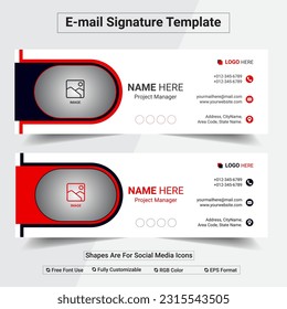 E-mail Signature Design Template.  clickable signature, html email signature, email template, signature, 	business, business email, contact, contact message, creative email, svg