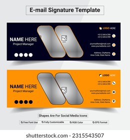 E-mail Signature Design Template.  clickable signature, html email signature, email template, signature, 	business, business email, contact, contact message, creative email, svg