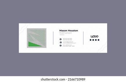 Email signature design template. Corporate, Modern, Business email signature vector template.
