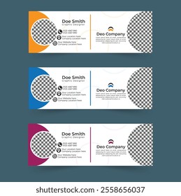 Email signature design template, Cover design template