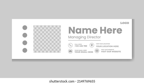 Plantilla de diseño de firma de correo electrónico Plantillas de firma de correo electrónico personal creativas y profesionales. diseño de firma de correo electrónico de htm