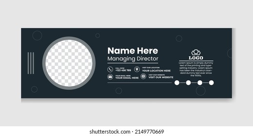 Design-Vorlage für E-Mail-Signaturen Kreativ und professionelle Vorlagen für E-Mail-Signaturen. Entwurf der E-Mail-Signatur und Cover