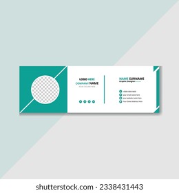 Email signature design template or facebook creative banner template