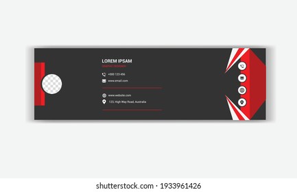 Diseño de plantilla de diseño de firmas de correo electrónico.
