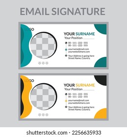 Email Signature Design Template With Layout Maintain 