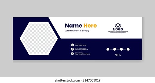 Email signature design template Personal email signature template